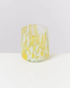 Alegria - Set of 6 glasses small big drops yellow