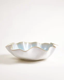 Areia - Large Serving bowl Shell azure