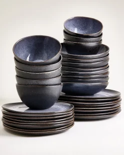 Areia - Tableware set black 32 pieces