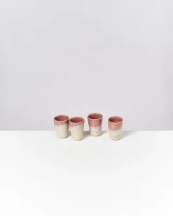 Bica - Set of 4 Espressocups pink cream