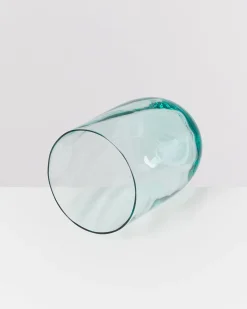Calma set of 4 glass large swirl green
