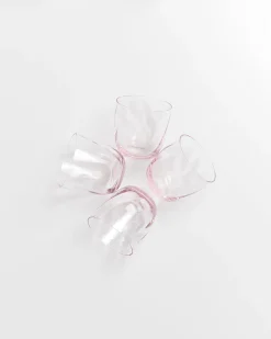 Calma - Set of 4 glass small swirl rosé