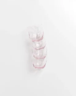 Calma - Set of 4 glass small swirl rosé