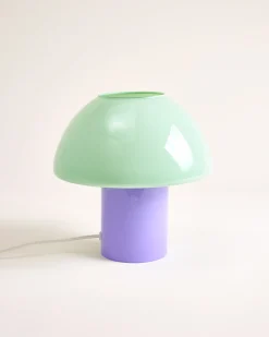 Cogumelo - Glass lamp mint lilac