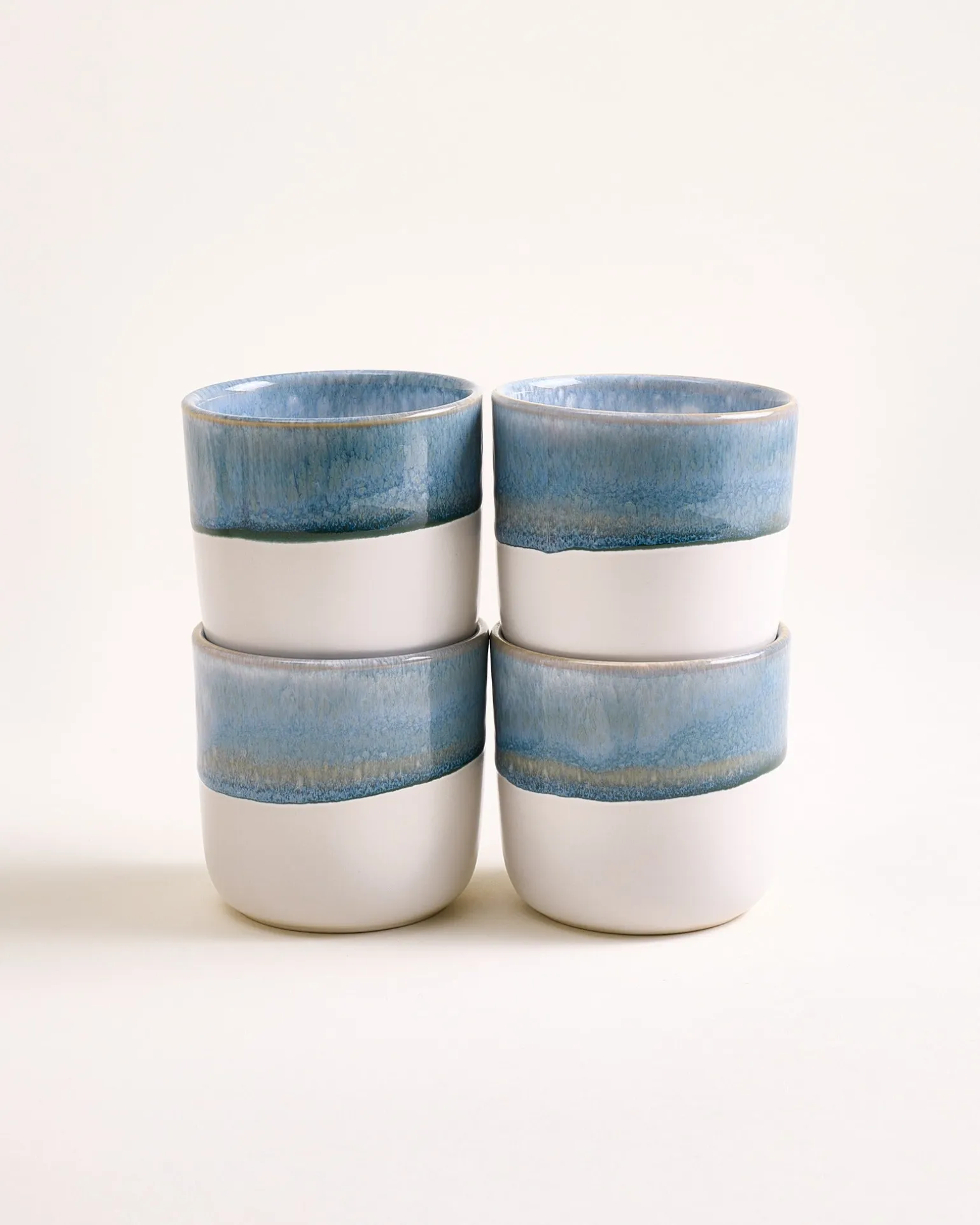 Coimbra - Set of 4 large Cups Grayblue