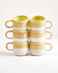 Coimbra - Set of 6 mugs small yellow
