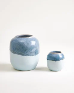 Coimbra - Vase M gray-blue blue