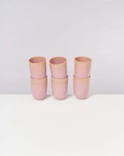 Copa Alto - Set of 6 Cups big yellow rose