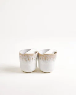 Copa Alto Set of 2 small to-go cups sand white