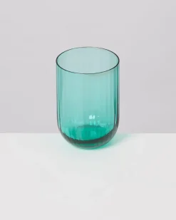Joia - Glass riffled turquoise