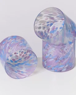 Joia - Glass small drops blue lilac