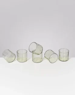 Joia - Set of 6 glasses flower emerald