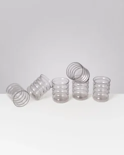 Joia - Set of 6 glasses large bubble amethiste