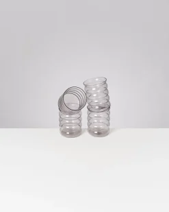 Joia - Set of 4 glasses large bubble amethiste