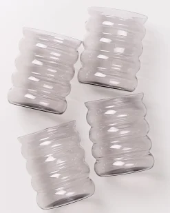 Joia - Set of 4 glasses large bubble amethiste