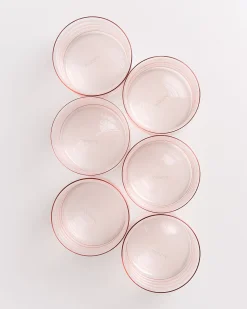 Joia - Set of 6 glasses large bubble pink opal