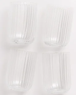 Joia - Set of 4 glasses riffled classic