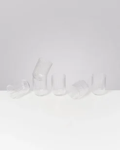 Joia - Set of 6 glasses riffled classic