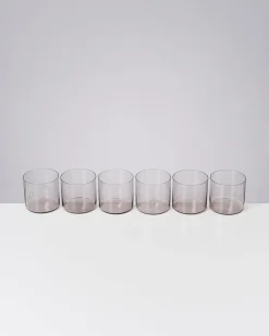 Joia - Set of 6 glass small amethist