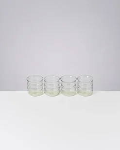 Joia - Set of 4 glass small bubble emerald