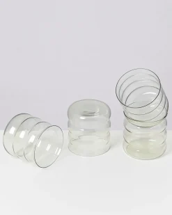 Joia - Set of 4 glass small bubble emerald