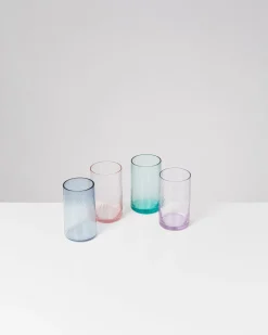 Leiria - Glass riffled blue