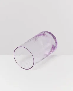 Leiria - Set of 6 glass riffled purple