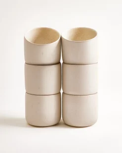Lorosa - Large cup sand Set of 6