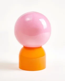 Lumo - Glass lamp pink orange