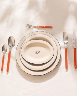 MaM x Sabre Paris - Cutlery Set of 5 orange off-white