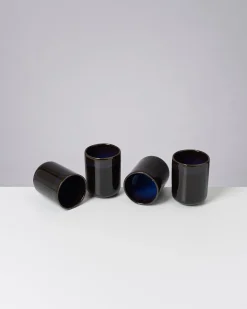 Melides - Set of 4 mugs large deepseablue