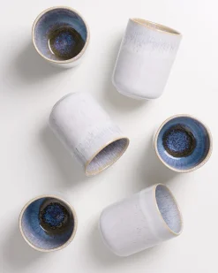 Melides - Set of 6 mugs large stoneblue