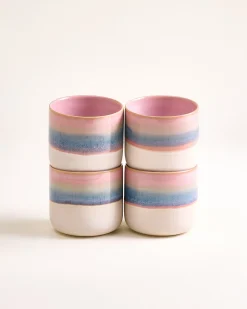 Nódoa - Large cup dipped pink blue Set of 4