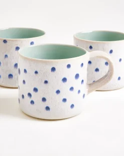 Nódoa - Large mug dotted mint blue Set of 4