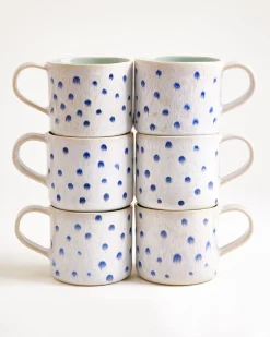 Nódoa - Large mug dotted mint blue Set of 6