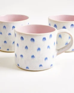 Nódoa - Large mug dotted pink blue Set of 6