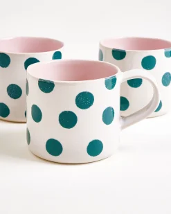 Nódoa - Large mug dotted pink green