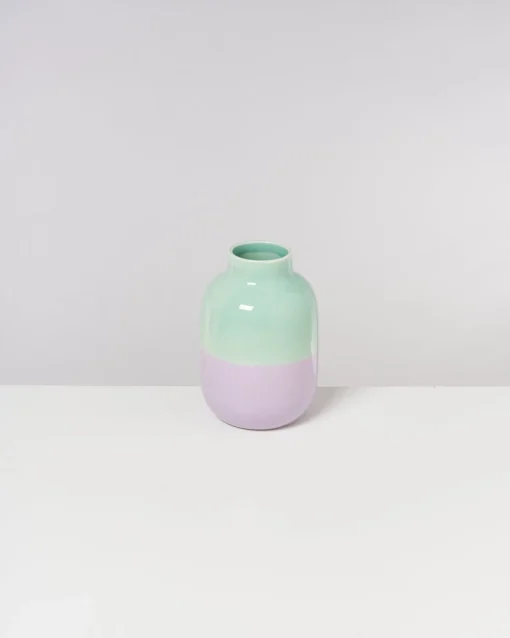 Nuno vase M - lilac mint