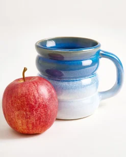 Ombra - Large mug Bubble dark blue light blue Set of 4