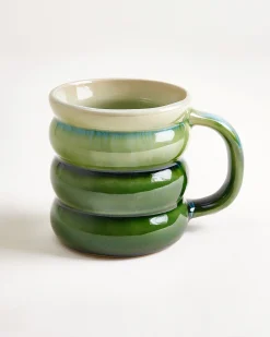 Ombra - Large mug Bubble green dark green