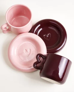 Seia - Gift set Heart pink burgundy 3 pieces