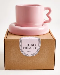 Seia Tasse & Untertasse Herz rosa